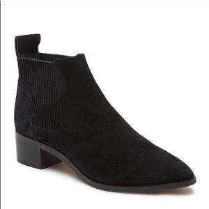 Black suede boots